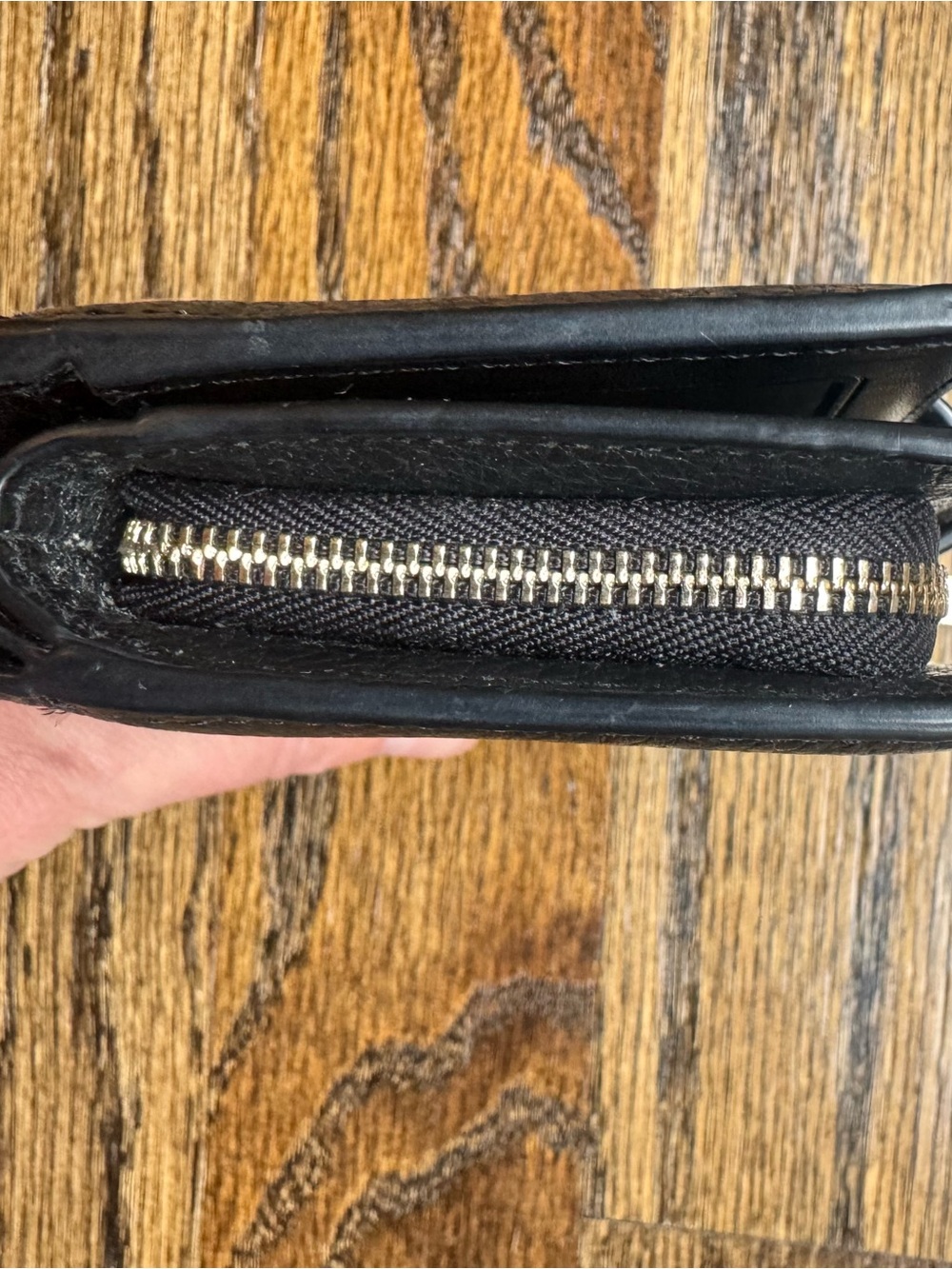 Kate Spade Black Pebbled Leather Zip Around Bifold Medium Wallet - Picture 9 of 10